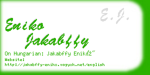 eniko jakabffy business card